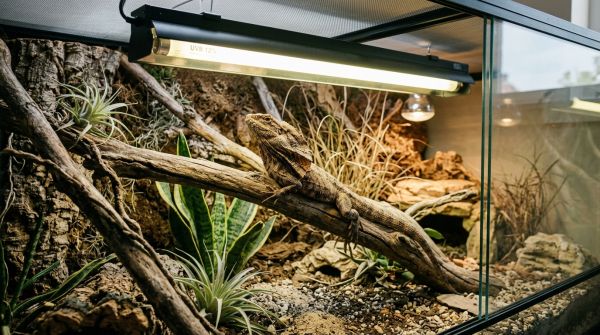 Quels sont les besoins en lumière UV pour un lézard à collerette en captivité?
