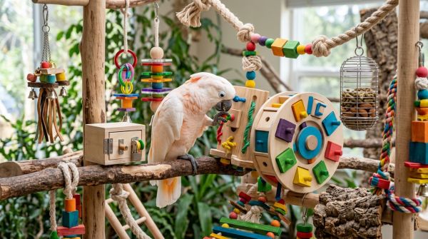 Quels sont les meilleurs jouets pour stimuler l'intelligence d'un cacatoès?