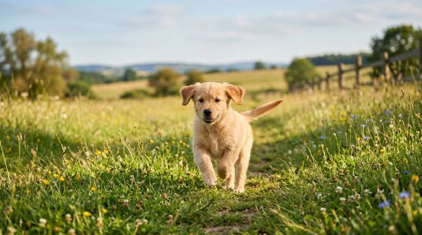 Quels sont les signes d'une bonne socialisation chez un chiot de race Golden Retriever?