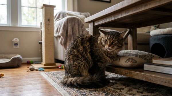 Quels sont les signes précurseurs de stress chez un chat de race Maine Coon et comment y remédier ?